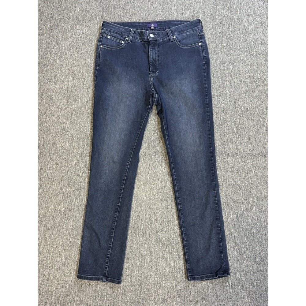 NYDJ Not Your Daughter's Jeans Women's 14W Skinny Dark Wash Blue Denim